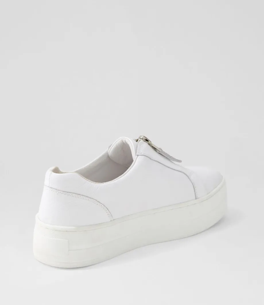 Sippu White Leather Sneakers