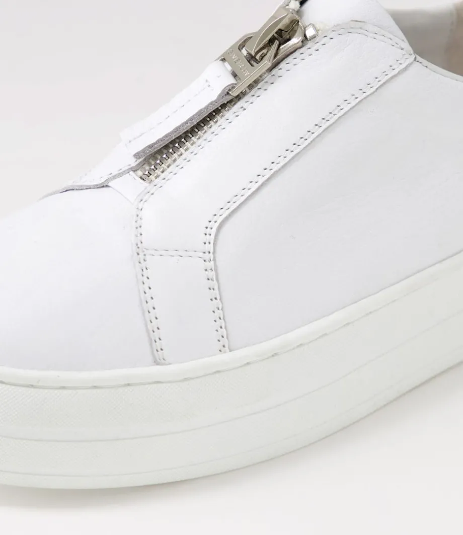 Sippu White Leather Sneakers