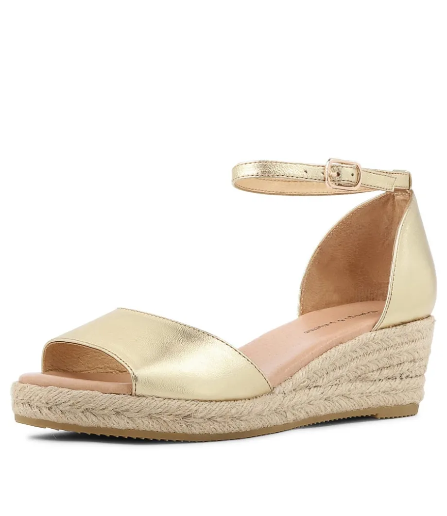 Skip Gold Natural Rope Leather Espadrilles