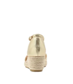 Skip Gold Natural Rope Leather Espadrilles