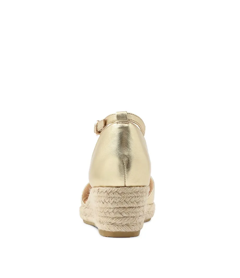 Skip Gold Natural Rope Leather Espadrilles