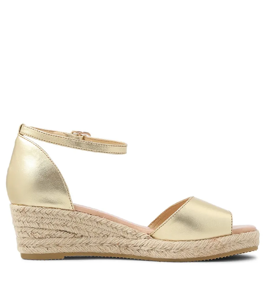 Skip Gold Natural Rope Leather Espadrilles