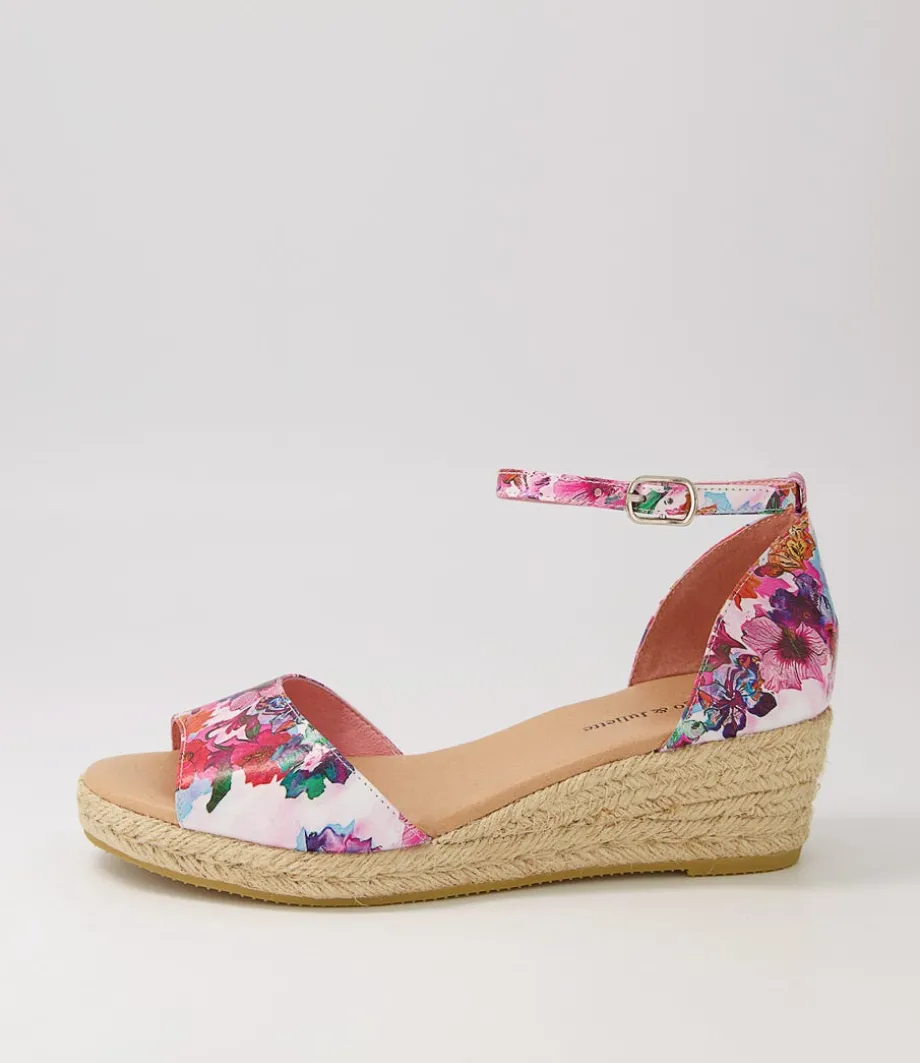 Skip Poppy Natural Rope Leather Espadrilles
