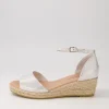 Skip Silver Natural Rope Speckle Leather Sandals
