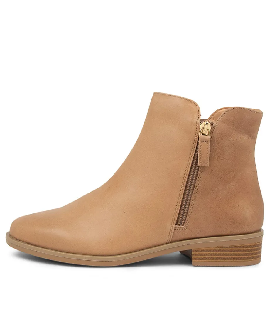 Skylars Xf Latte Leather Ankle Boots