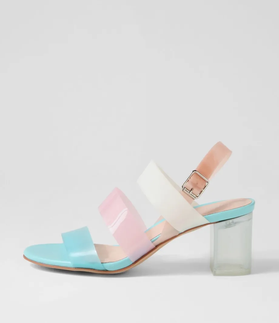 Skytles Blue Multi Vinylite Sandals