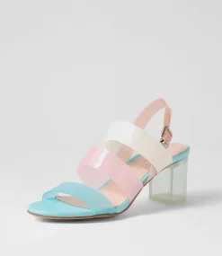 Skytles Blue Multi Vinylite Sandals