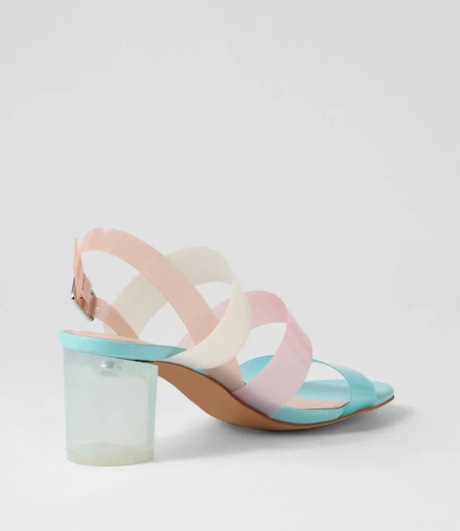 Skytles Blue Multi Vinylite Sandals