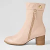 Skyy Nude Leather Chelsea Boots
