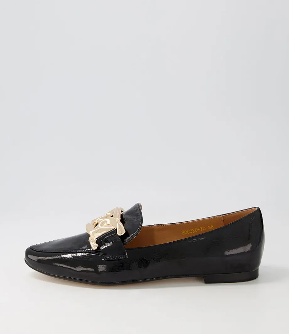Socoro Black Patent Leather Loafers