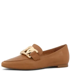 Socoro Dark Tan Leather Loafers