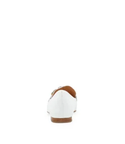 Socoro White Leather Loafers