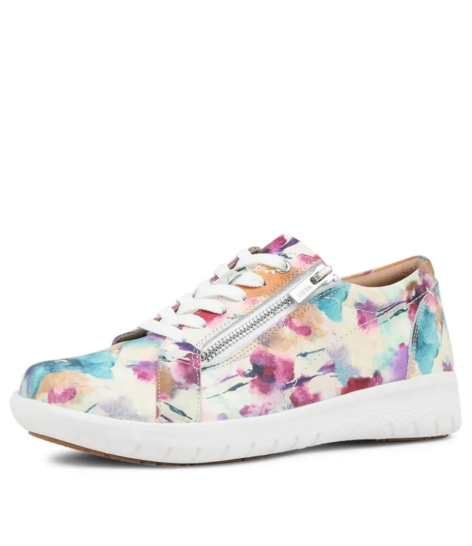 Solar Xf Pansy Floral Leather Sneakers