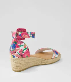 Sprout Lrg White Flowermania Leather Espadrilles