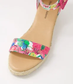 Sprout Lrg White Flowermania Leather Espadrilles