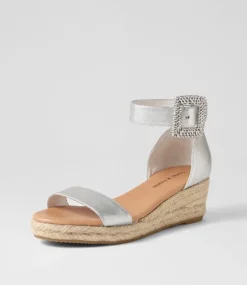 Sprout Silver Buckle Leather Sandals