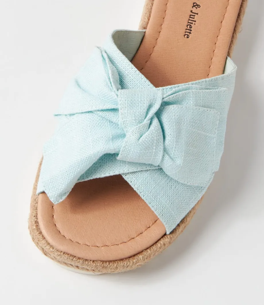 Stannis Pale Blue Fabric Espadrilles