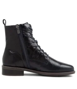 Steveny Xf Navy Leather Ankle Boots