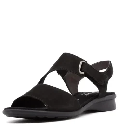 Suraya Schwarz Nubuck Leather
