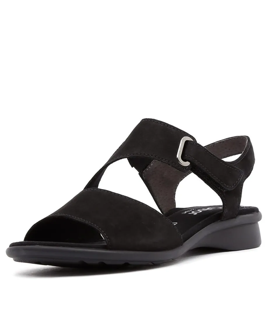 Suraya Schwarz Nubuck Leather