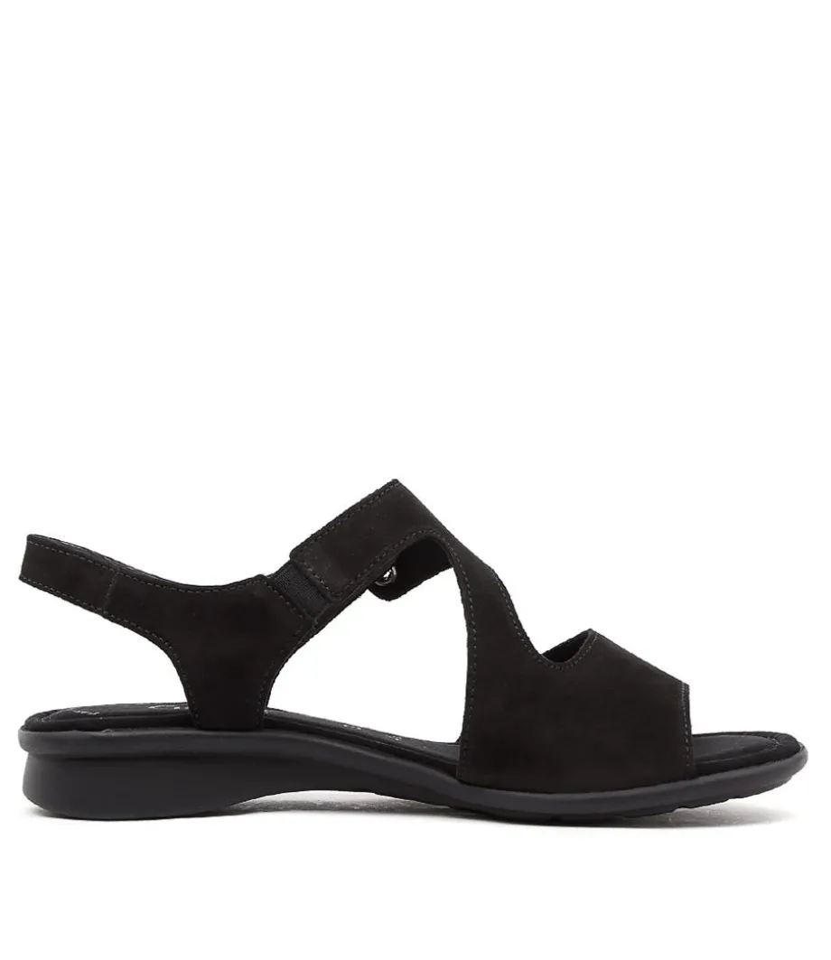 Suraya Schwarz Nubuck Leather