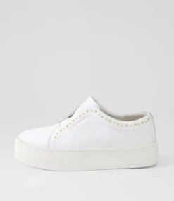Synty White Leather Sneakers