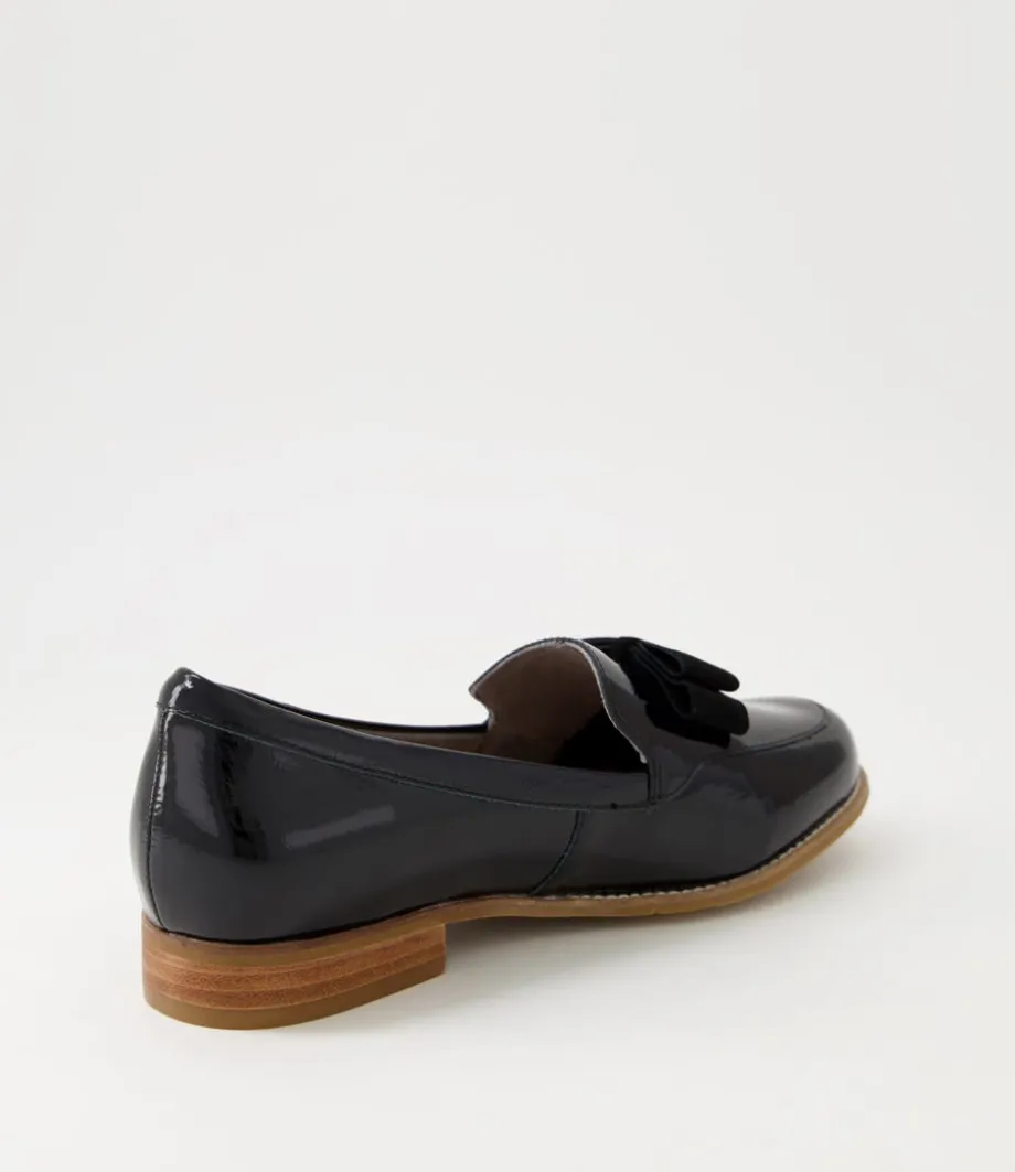 Talise Xf Black Patent Suede Loafers