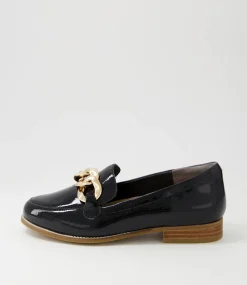 Tamest Xf Black Wrinkle Patent Flat Shoes