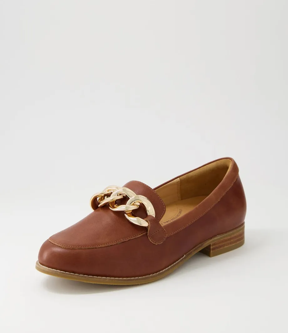 Tamest Xf Cognac Leather Flat Shoes