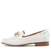Tamya Xf White Leather Loafers