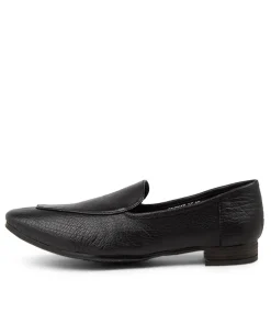 Temimie Black Leather Loafers