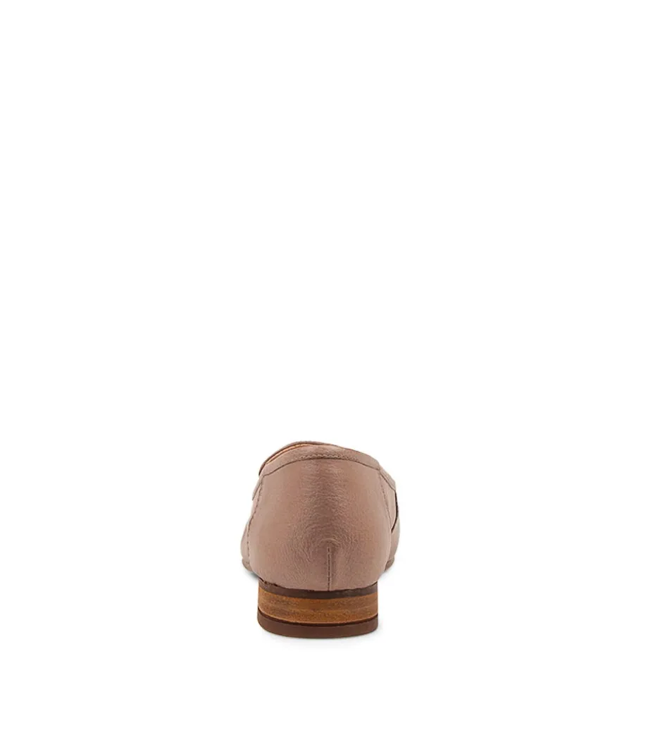 Temimie Dark Taupe Leather Loafers