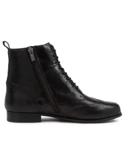 Thron Xf Black Leather Ankle Boots