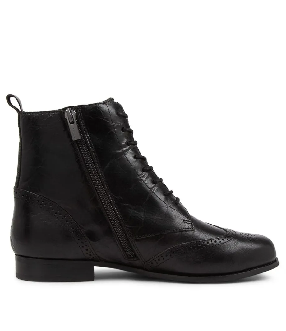 Thron Xf Black Leather Ankle Boots