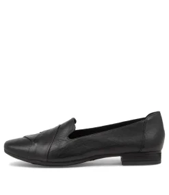 Tilony Black Leather Loafers