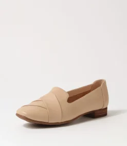 Tilony Taupe Leather Loafers