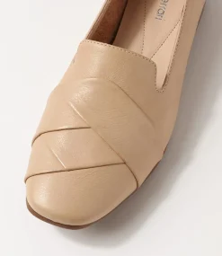 Tilony Taupe Leather Loafers