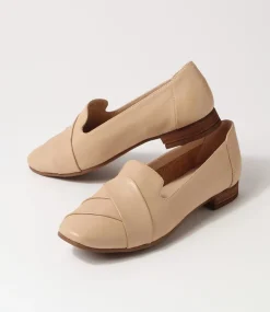 Tilony Taupe Leather Loafers