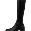 Timothie Black Knee High Boots