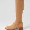 Timothie Sandy Stretch Microsuede Knee High Boots
