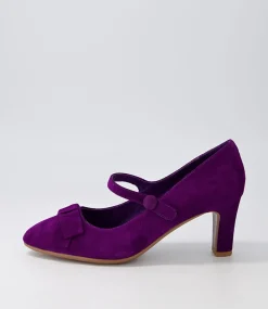 Tinar Purple Suede Heels