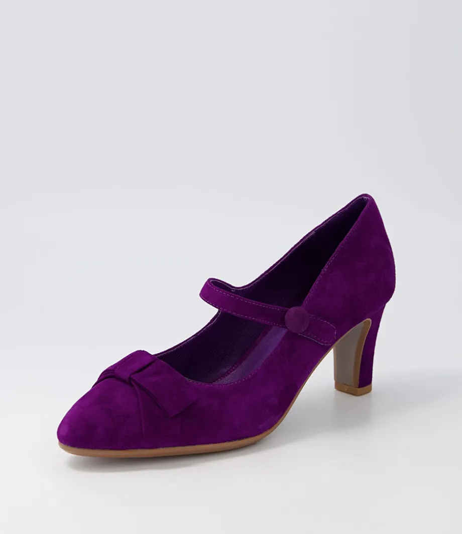 Tinar Purple Suede Heels
