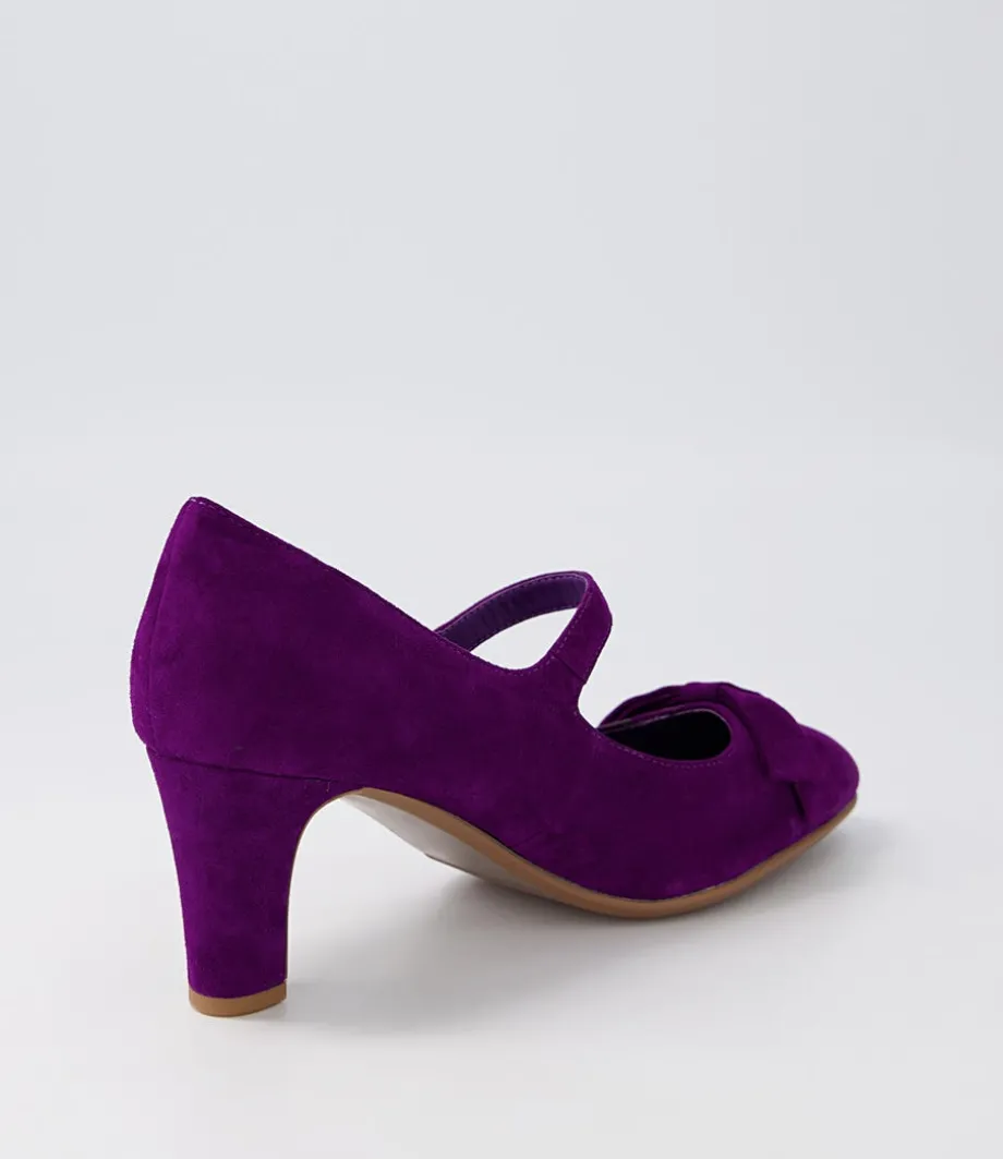 Tinar Purple Suede Heels