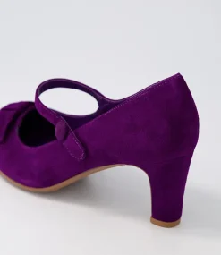 Tinar Purple Suede Heels