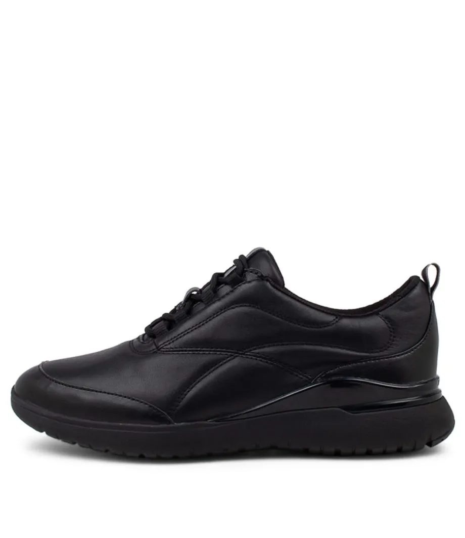 Tm Sport Lace Black Leather Sneakers