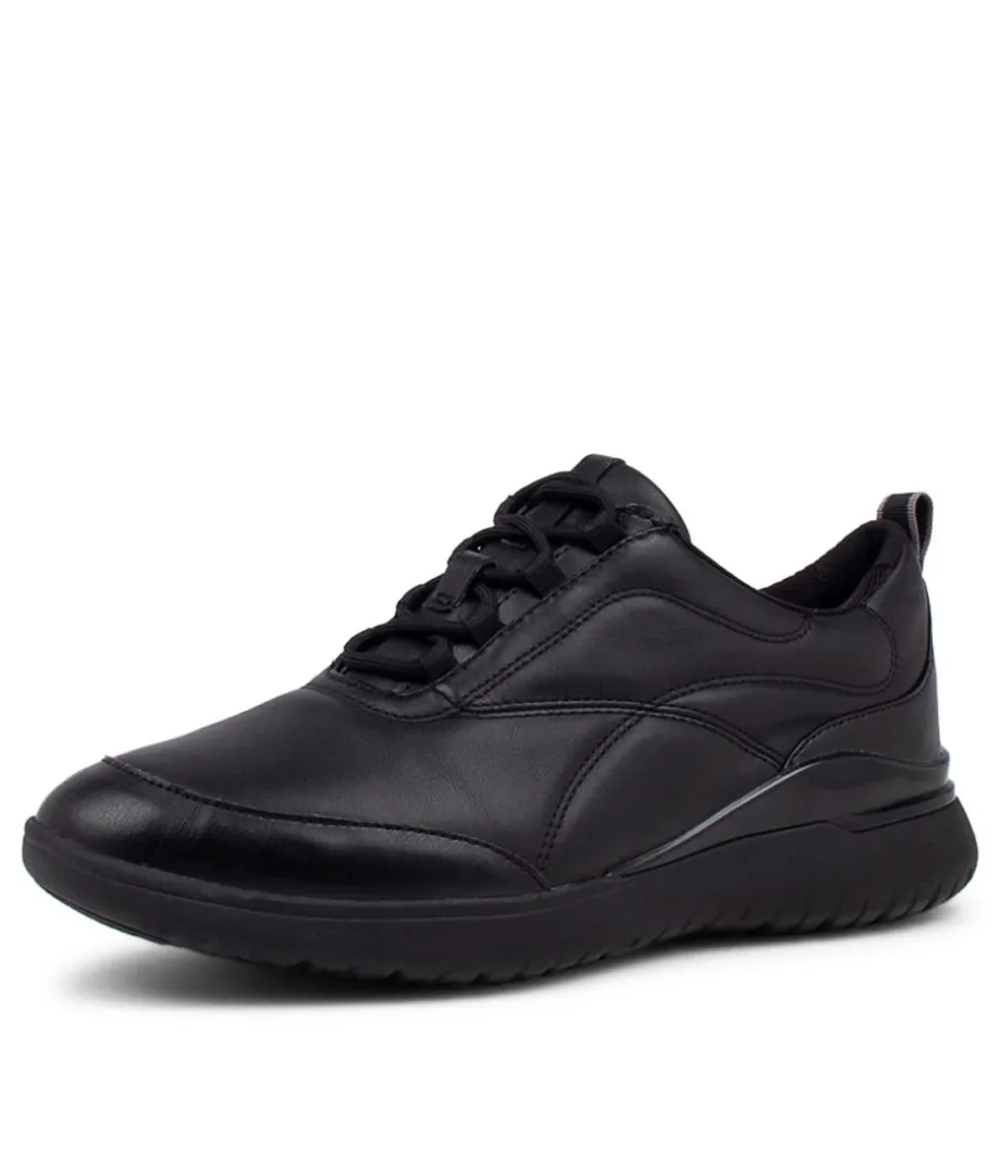 Tm Sport Lace Black Leather Sneakers
