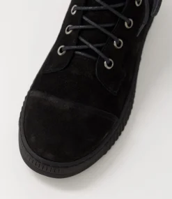 Tombi Black Grey Multi Nubuck Lace Up Boots