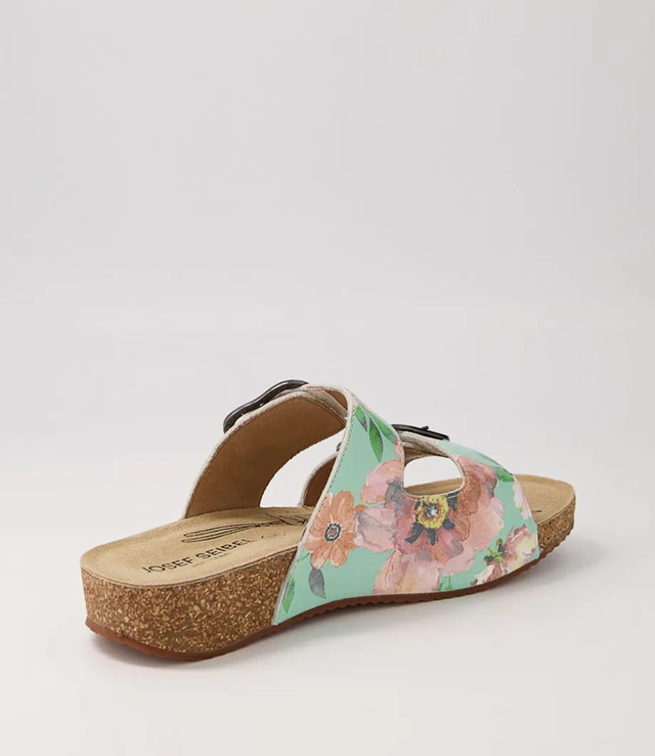 Tonga 64 Mint Leather Slides
