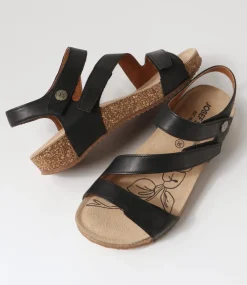 Tonga 25 Schwarz Leather Sandals