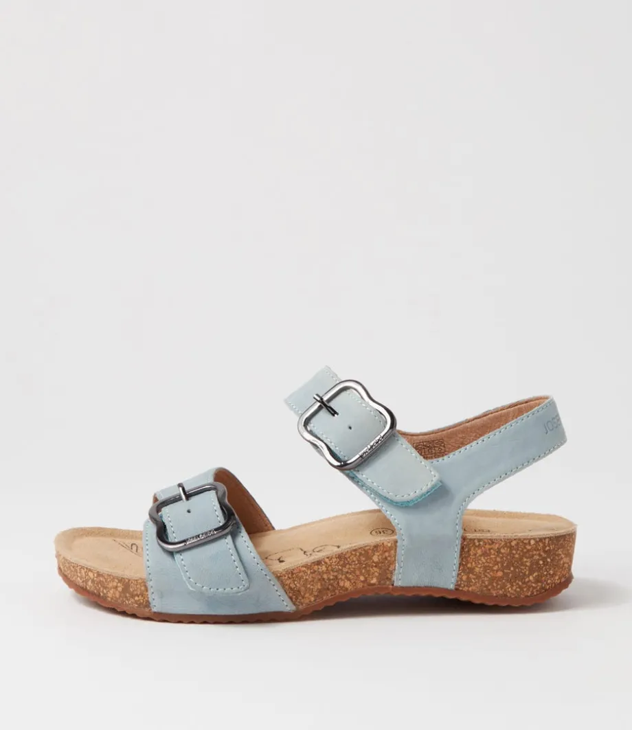 Tonga 62 Sky Blue Leather Sandals